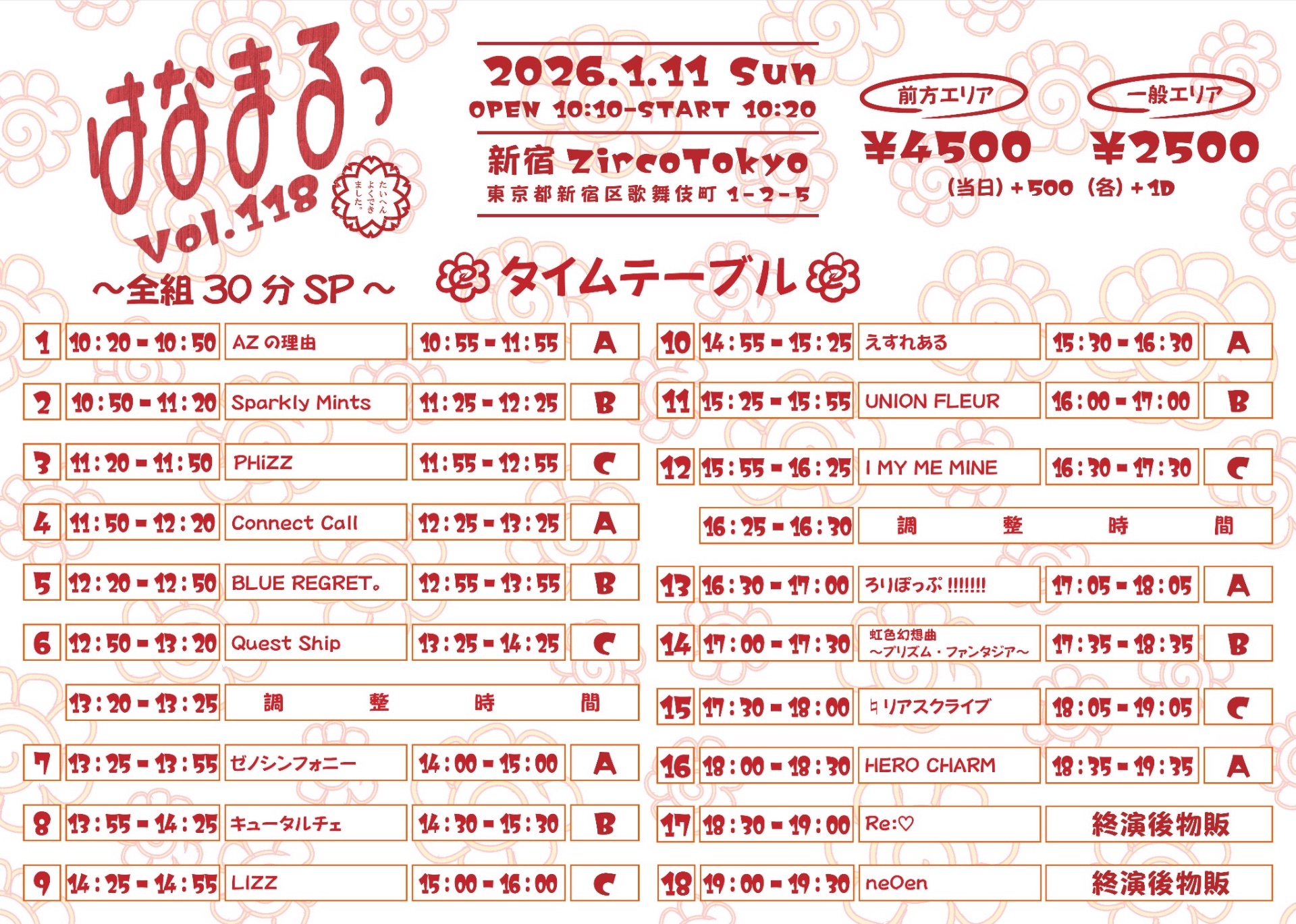 はなまるっ Vol.118～全組30分SP～ - TimeTree