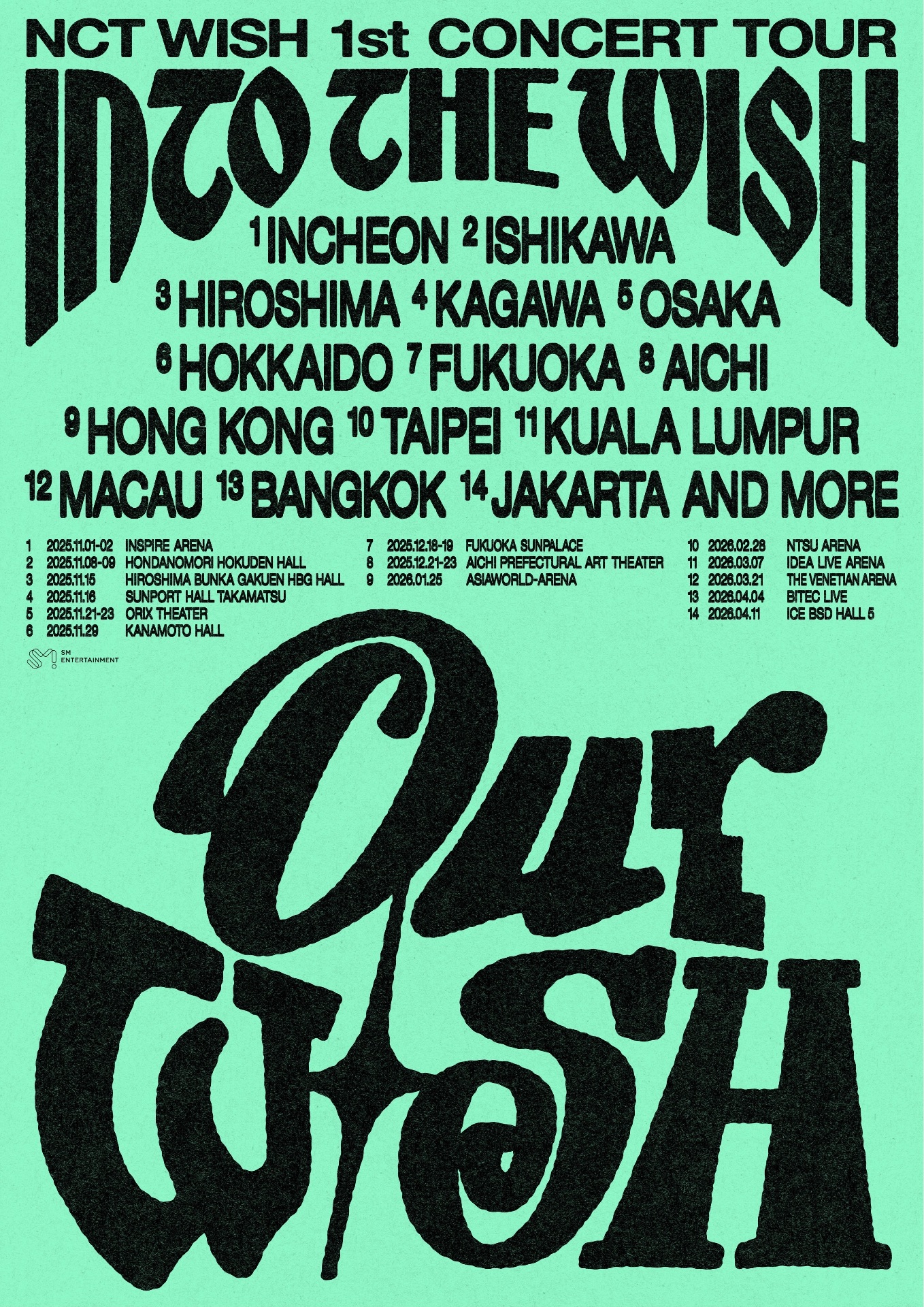 💚 NCT WISH 1st CONCERT TOUR 'INTO THE WISH : Our WISH' - TimeTree