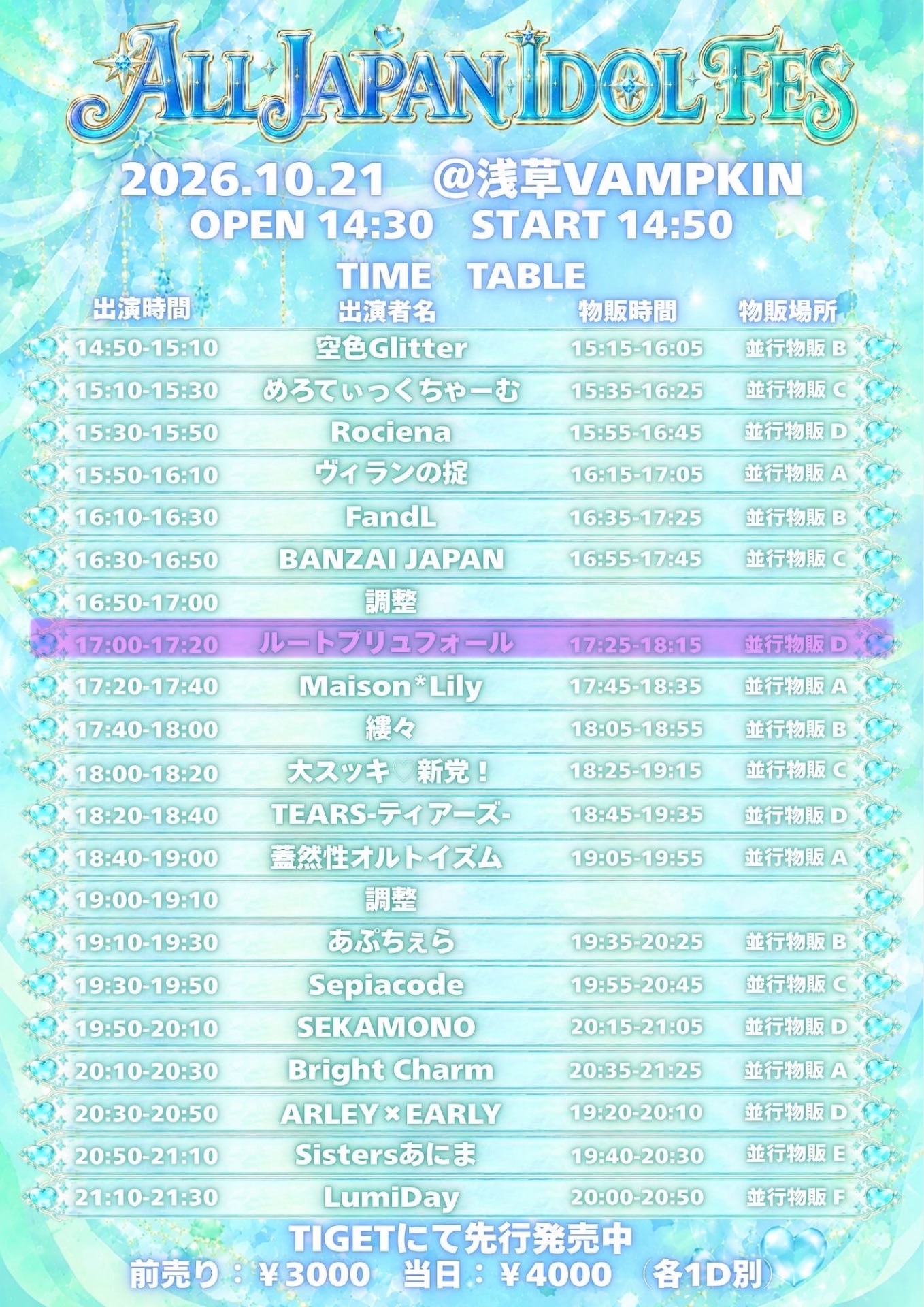 ALL JAPAN IDOL FES - TimeTree