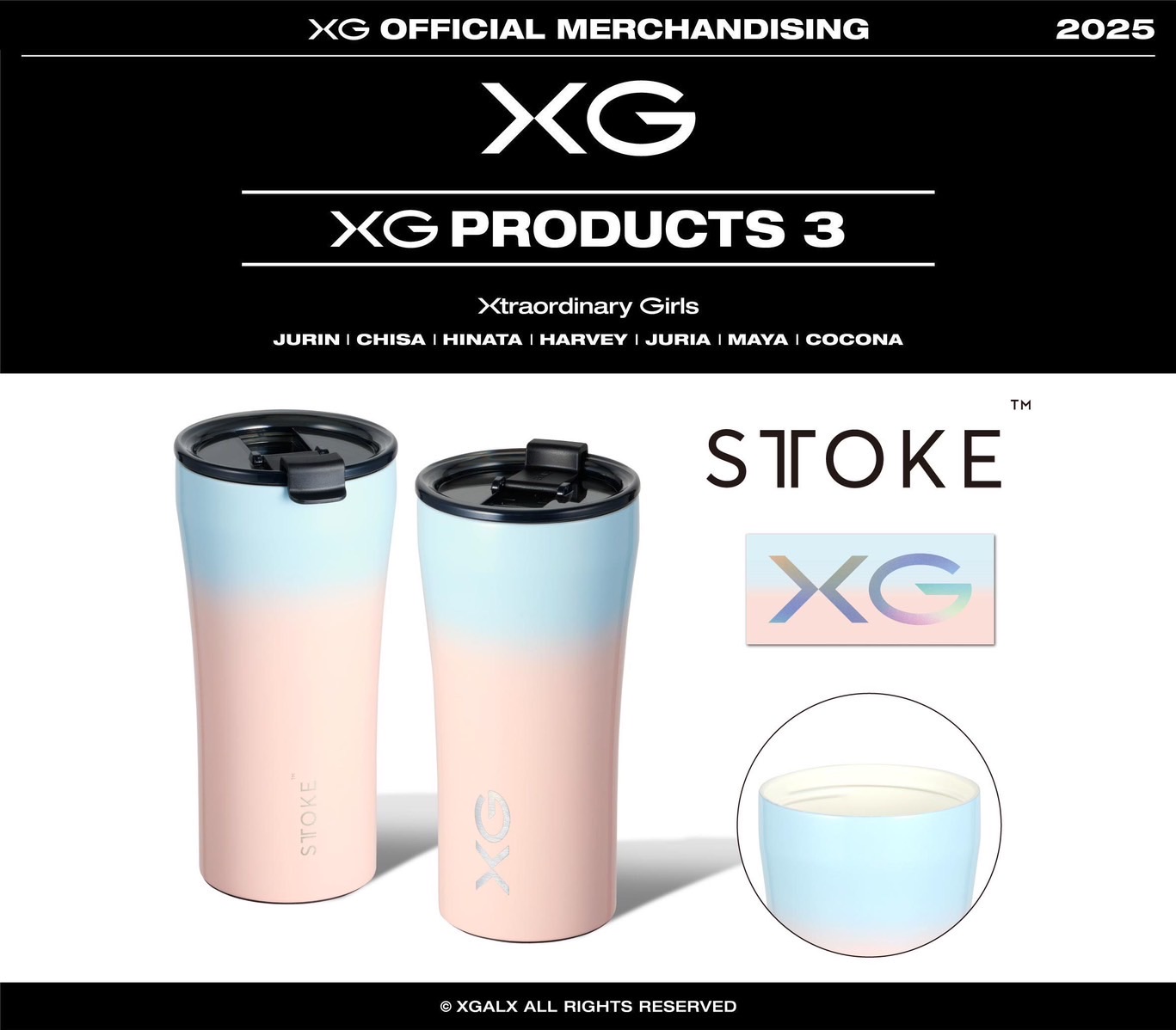 XGペンライト　2025 XG OFFICIAL LIGHT STICK Ver.1（w/XG Trading Card / Set of 7