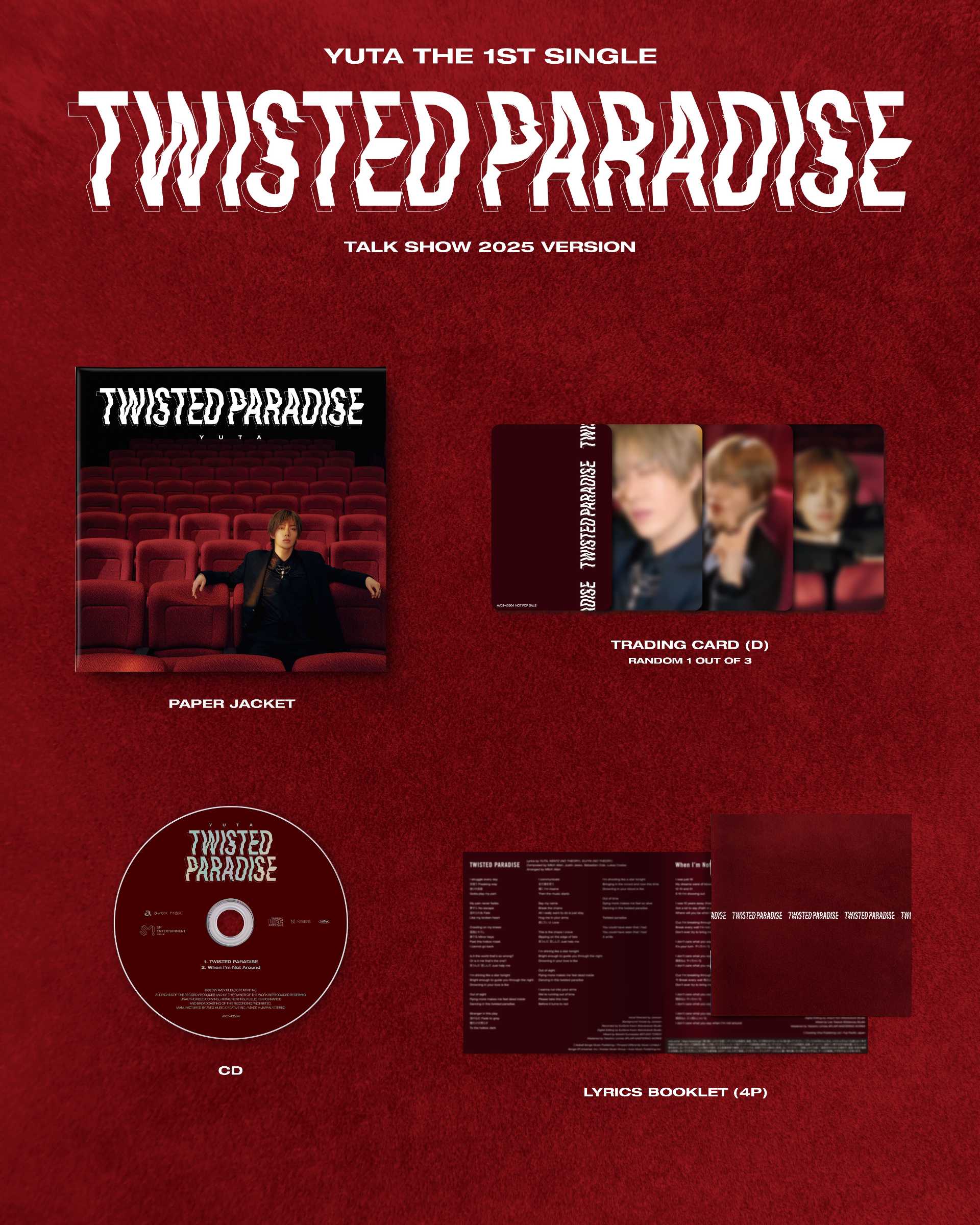 🎉シングル発売] YUTA The 1st Single『TWISTED PARADISE