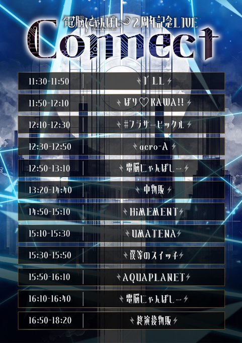 電脳にゃんぱしー2周年記念LIVE『Connect』 - TimeTree