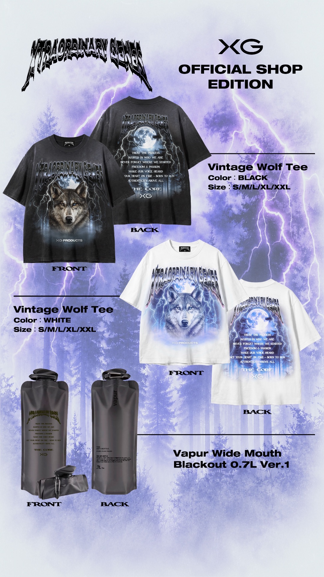 XG フジロック限定アーティストグッズ XLサイズ 4点セット FUJI ROCK FESTIVAL'26” MERCHANDISE INFORMATION 【EC販売】 一般販売