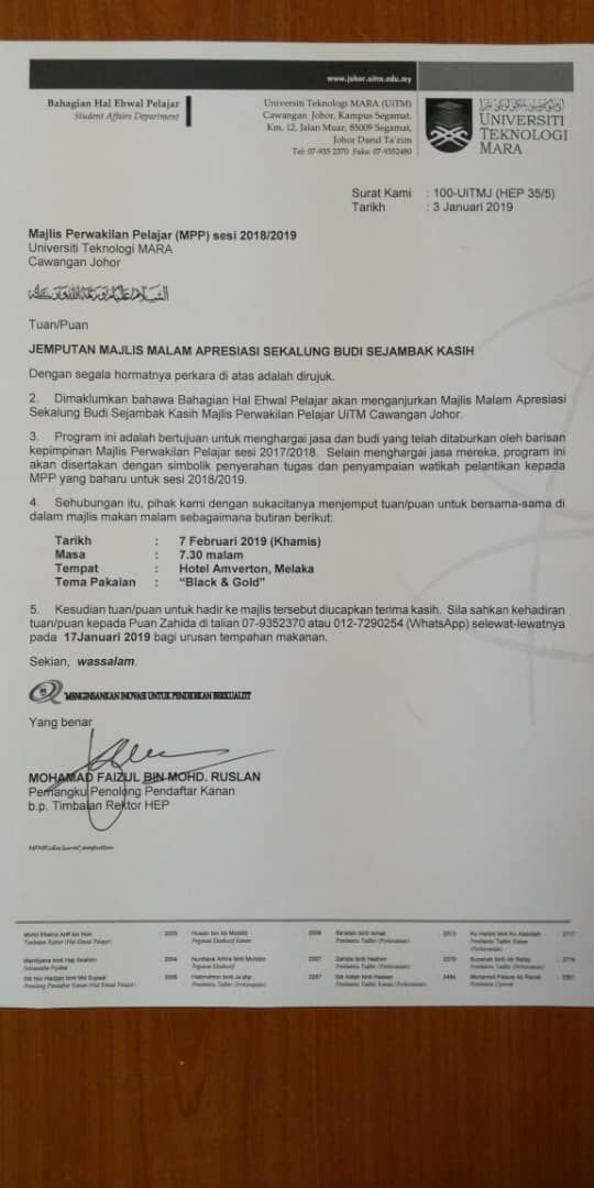Majlis Aprisiasi Sekalung Budi Sejambak Kasih Timetree